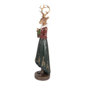 Figurina Craciun Ren polirasina multicolora 9x8x37 cm