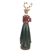 Figurina Craciun Ren polirasina multicolora 9x8x37 cm