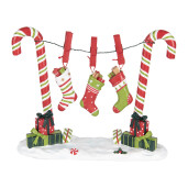 Decoratiune Craciun polirasina multicolora 32x10x25 cm