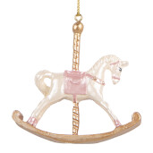 Set 2 ornamente brad Craciun polirasina multicolora 8x2x7 cm