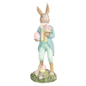 Figurina Iepuras Paste polirasina multicolora 5x5x13 cm