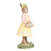 Figurina Iepuras Paste polirasina multicolora 5x6x12 cm