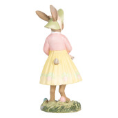 Figurina Iepuras Paste polirasina multicolora 5x6x12 cm