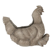 Ghiveci flori Gaine polirasina gri 46x30x38 cm