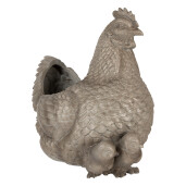Ghiveci flori Gaine polirasina gri 46x30x38 cm