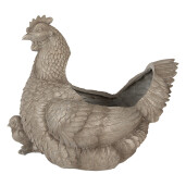 Ghiveci flori Gaine polirasina gri 46x30x38 cm