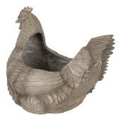 Ghiveci flori Gaine polirasina gri 46x30x38 cm