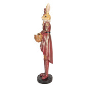 Figurina Iepuras Paste polirasina multicolora 13x12x48 cm