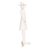 Figurina Oita polirasina alba aurie 6x4x17 cm