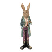 Figurina Iepuras Paste polirasina multicolora 7x6x24 cm