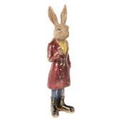 Figurina Iepuras Paste polirasina multicolora 8x6x25 cm