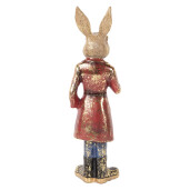 Figurina Iepuras Paste polirasina multicolora 8x6x25 cm