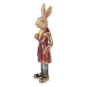 Figurina Iepuras Paste polirasina multicolora 8x6x25 cm