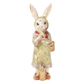Figurina Iepuras Paste polirasina multicolora 7x6x21 cm