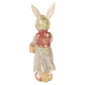 Figurina Iepuras Paste polirasina multicolora 7x6x21 cm