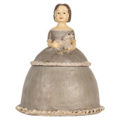 Figurina Femeie cu spatiu depozitare polirasina multicolora 19x16x22 cm