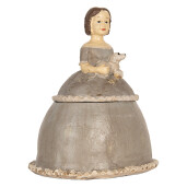 Figurina Femeie cu spatiu depozitare polirasina multicolora 19x16x22 cm