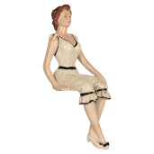 Figurina Femeie polirasina multicolora 12x10x29 cm