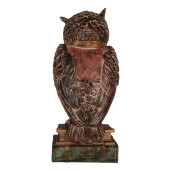 Figurina, puscutilta Bufnita polirasina multicolora 16x15x35 cm