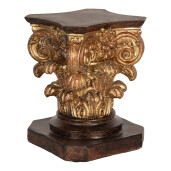 Suport ghiveci flori polirasina maro aurie 12x12x16 cm