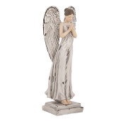 Figurina Inger polirasina gri alb 9x8x23 cm