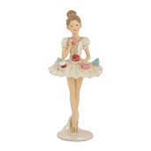 Figurina Balerina polirasina multicolora Ø 10x24 cm