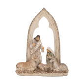 Decoratiune Nasterea Domnului polirasina multicolora 18x7x22 cm