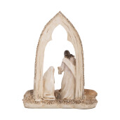 Decoratiune Nasterea Domnului polirasina multicolora 18x7x22 cm