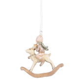 Set 2 ornamente brad Craciun Fetita polirasina 8x3x9 cm