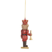Ornament Brad Craciun Ursulet polirasina multicolora 4x4x11 cm