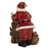 Figurina Mos Craciun polirasina multicolora 17x13x18 cm