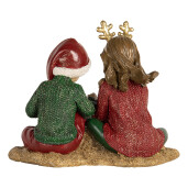 Figurina Craciun Copilasi polirasina multicolora 14x9x11 cm