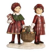 Figurina Craciun Copilasi polirasina multicolora 11x6x12 cm