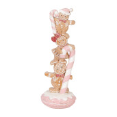 Figurina Craciun Turta Dulce polirasina multicolora 10x10x27 cm