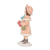 Figurina Fetita Craciun polirasina multicolora 8x9x18 cm