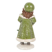 Figurina Craciun Fetita polirasina multicolora 8x9x19 cm