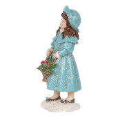 Figurina Fetita Craciun polirasina multicolora 7x8x18 cm