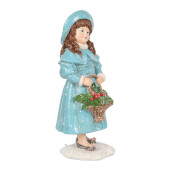 Figurina Fetita Craciun polirasina multicolora 7x8x18 cm