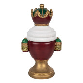 Figurina Mos Craciun polirasina multicolora cu led 15x10x26 cm