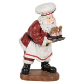 Figurina Mos Craciun Bucatar polirasina multicolora 17x16x28 cm