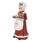 Figurina Craciunita Bucatareasa polirasina multicolora 15x15x30 cm