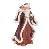 Figurina Mos Craciun polirasina multicolora 15x11x20 cm