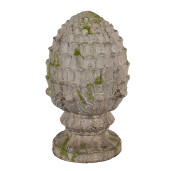 Con brad decorativ polirasina bej verde Ø 19x33 cm