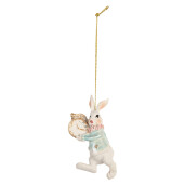 Figurina Iepuras Paste polirasina multicolora 5x3x9 cm