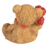Figurina Ursulet polirasina maro rosie 3x2x4 cm