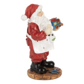Figurina Mos Craciun polirasina multicolora 8x6x13 cm