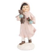 Figurina Craciun Fetita polirasina multicolora 6x4x12 cm