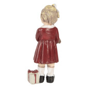 Figurina Craciun Fetita polirasina multicolora 6x4x13 cm