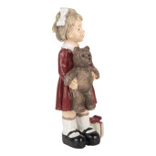 Figurina Craciun Fetita polirasina multicolora 6x4x13 cm