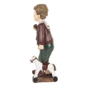 Figurina Craciun Baietel polirasina multicolora 6x5x15 cm